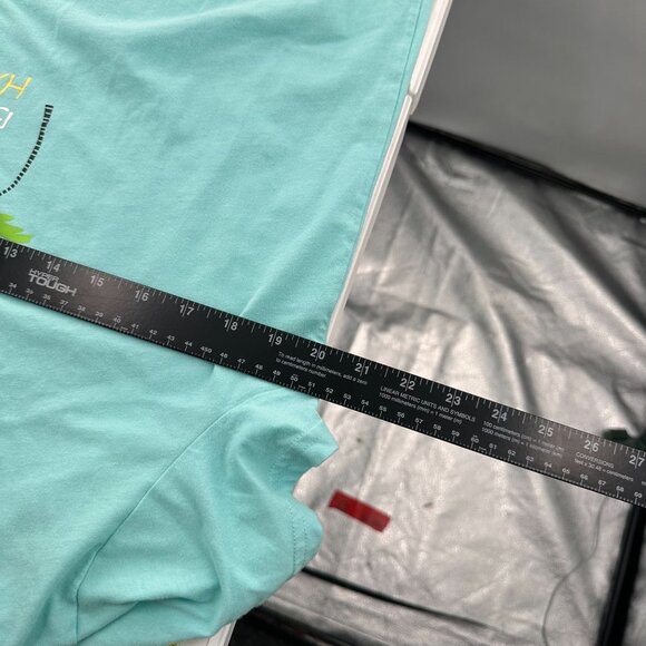 Goodnight Kiss Womens Turquoise Beach Happy Graphic Short Sleeve T-Shirt Dress L - Picture 5 of 5